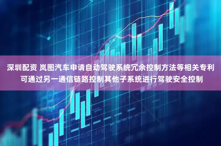 深圳配资 岚图汽车申请自动驾驶系统冗余控制方法等相关专利 可通过另一通信链路控制其他子系统进行驾驶安全控制